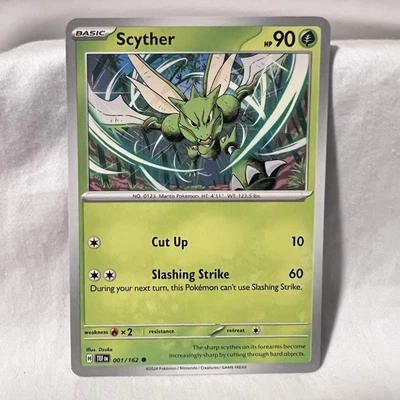 Scyther 001/162 Sv05: Temporal Forces Regular Pokemon TCG NM 2024 - Image 1 of 2