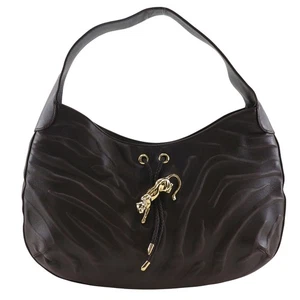 CARTIER PANTHERE Bolso de Hombro Pantera Hobo Bolso Cuero Marrón Mujer - Imagen 1 de 12