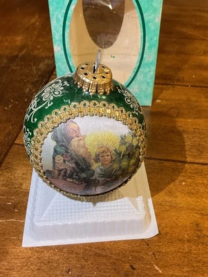 ADORNO DE NAVIDAD VINTAGE DE KREBS 1997 SANTA SOBRE SEDA 1904 SAN NICHOLAS Foto 1 de 4