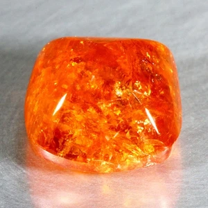 5.11CT 9 MM SUGARLOAF CABOCHON IMPRESSIVE 100% NATURAL ORANGE SPESSARTITE GARNET - Picture 1 of 3
