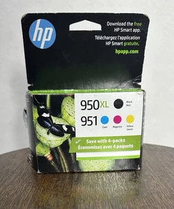 HP 950XL/951 (C2P01FN) 4 szt. Wkłady atramentowe czarne/cyjan/purpurpurowe/żółte październik 2026 - Zdjęcie 1 z 3