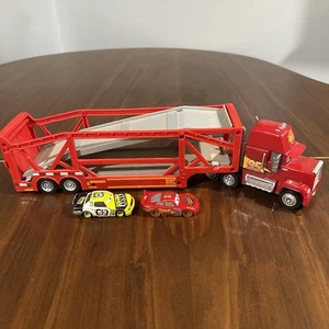 RARE 2017 Mattel Pixar Cars 17" Mack Hauler Truck w/ Ramp Includes McQueen +1 - Picture 1 of 12