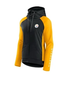 Damen Black & Gold Pittsburgh Steelers Full Zip Hoodie Sweatshirt Gr. XXL 1MÜTZE - Bild 1 von 14