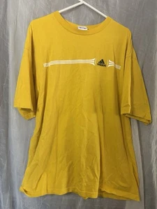 Adidas size XL short sleeve tea yellow with embroidered Adidas logo - Picture 1 of 2