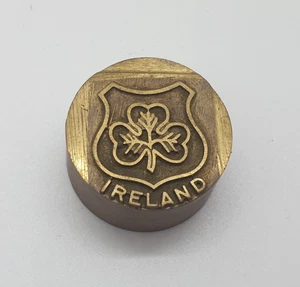 Vintage Ireland Leather Embossed Metal Heat Press Stamp - Picture 1 of 4