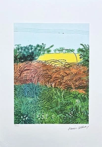 DAVID HOCKNEY - Campo con maíz - Firmado, edición numerada 17/500 - Imagen 1 de 4