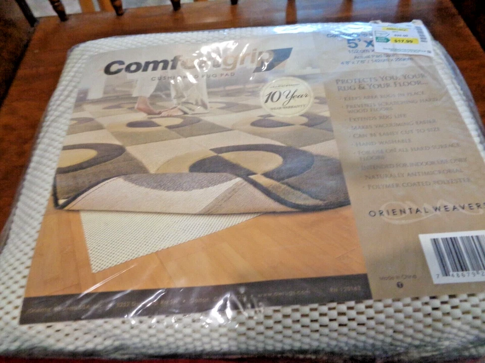 Oriental Weavers ComfortGrip Area Rug Pad 5’ X 8’ Actual Size 4'-8" X 7'-6" - Image 1 of 4