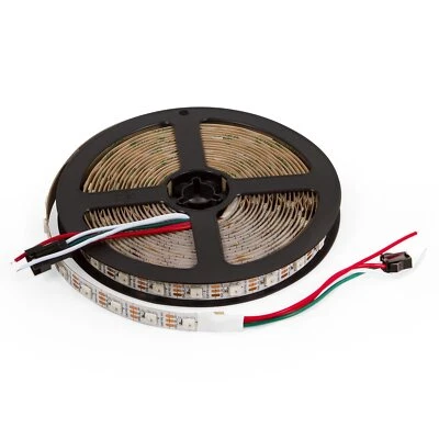 LED Strip, WS2812B SMD5050 (white, with controls, IP20, 5 V, 60 LEDs/m, 5 m) - Image 1 of 2