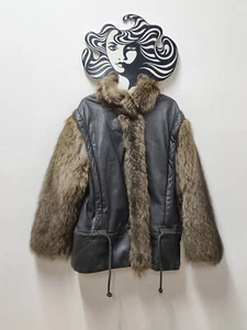 Cappotto-Giacca pelliccia donna vera pelle  elegante spalle  41 lunga 65 - Picture 1 of 17