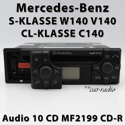 Original Mercedes Audio 10 CD MF2199 CD-R W140 Radio S CL Klasse C140 Autoradio - Bild 1 von 4