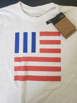 The North Face Shirt Womans Medium International USA Flag White Short Sleeve - Image 1 of 4