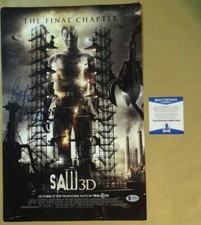 Signed COSTAS MANDYLOR Autographed SAW 3D Final Chapter Poster 12x18 BECKETT COA