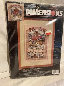 Kit artesanal punto de cruz contado lado a lado dimensiones vintage nuevo en paquete - Imagen 1 de 4