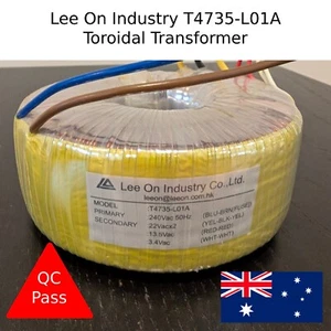 Lee On Toroidal Transformer T4735-L01A 240Vac to 22/13.5/3.4Vac (50Hz) - Picture 1 of 4