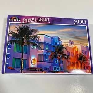 NEW Puzzlebug 300 Piece Jigsaw Puzzle ~ Art Deco Buildings on Ocean Drive Miami - Picture 1 of 4