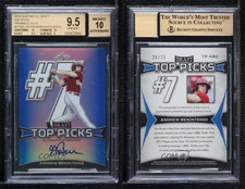 2015 Leaf Metal Draft Blue Prismatic /25 Andrew Benintendi BGS 9.5 GEM MINT Auto