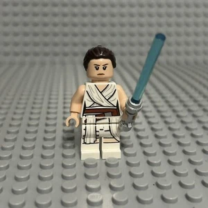 Lego Star Wars Minifigur Rey - weiß gebundenes Gewand sw1054 mit Lichtschwert - Episode 9 - Bild 1 von 2