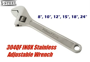 304QF INOX Stainless Steel Adjustable Wrench Spanner Shifter Resist Corrosion - Picture 1 of 6