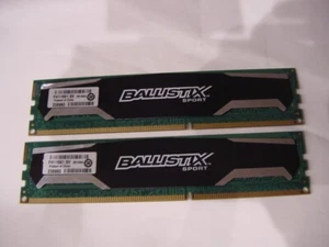 COMPUTER MEMORY - BALLISTIX 1600MHz 1.5V BLS4G3D1609DS1S00.16FER2 2x4GB? - Picture 1 of 5
