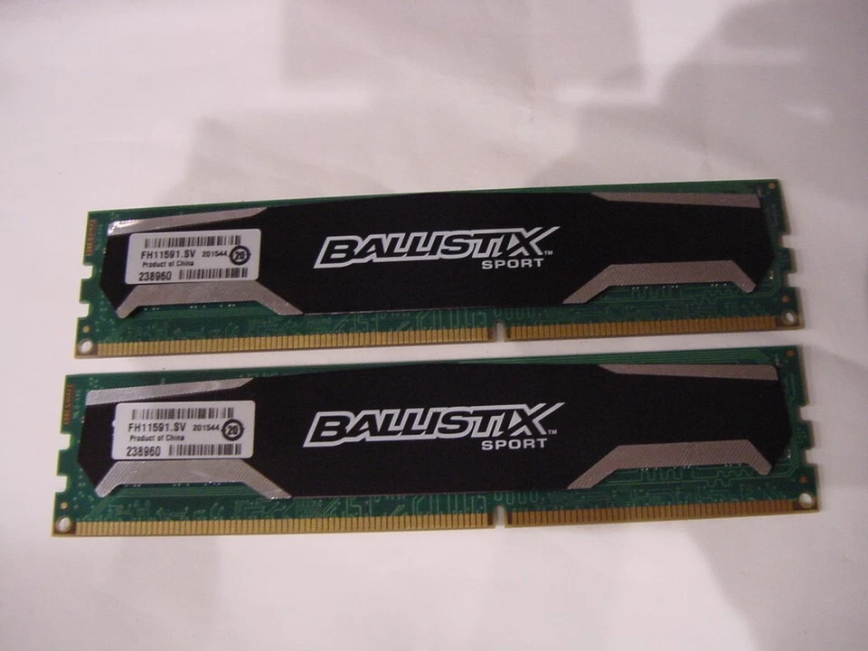 COMPUTER MEMORY - BALLISTIX 1600MHz 1.5V BLS4G3D1609DS1S00.16FER2 2x4GB? - Image 1 of 4