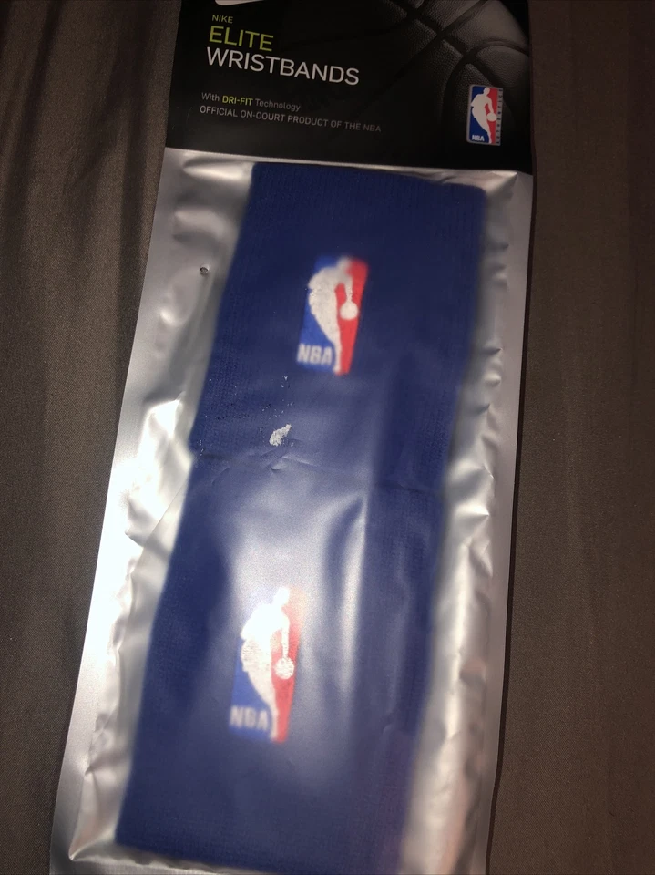 Muñequeras Nike Elite Dri Fit NBA Real Azul Baloncesto Muñequera Foto 1 de 4