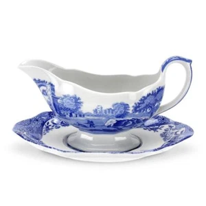 Spode - Blue Italian Sauce Boat and Stand 250ml - Picture 1 of 1