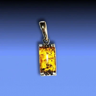 Filigrana Ambra Pendente IN Argento Prese Ca 2,5 CM - Immagine 1 di 2