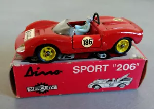 Mercury Dino Sport " 206 " Rouge 186 N° 45 en boite Made in Italy Echelle 1/43 - Foto 1 di 12