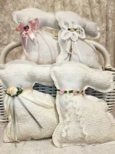 Beautiful handmade fabric stuffed small size bunny - Picture 1 of 6