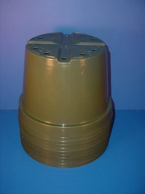 5件全新圆形10英寸塑料杜鹃花苗圃盆 — 第 1/4 张图片