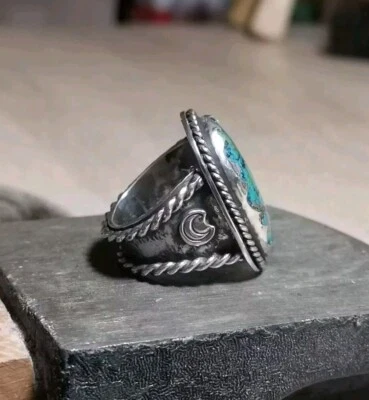 Türkis Nights RING 925 massiv Handarbeit Von KUJADESILVER  - Bild 1 von 3