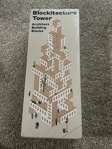 SEALED  Areaware Blockitecture Architectural Wooden Stacking Tower White - Bild 1 von 2
