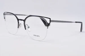 Prada Eyeglasses PR 64UV M4Y1O1 Black/Gunmetal, Size 53-20-140 - Picture 1 of 5