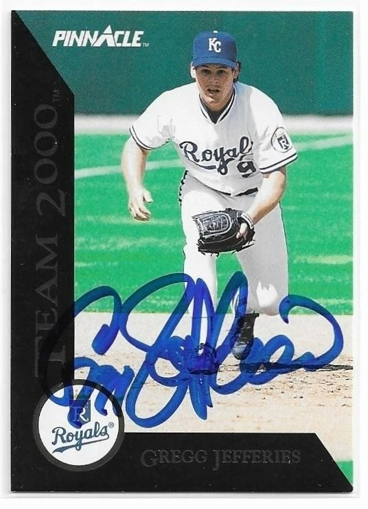 GREGG JEFFERIES Autographed Signed 1992 Pinnacle card #45 Kansas City Royals COA - Image 1 of 1