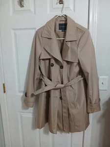 COVINGTON women’s Raincoat MEDIUM tan Trench Coat Jacket NO hood (tt36) - Picture 1 of 3