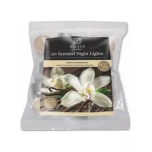20pcs Vanilla & Sandalwood Scented Tea Light Candles Long Burning Fragranced - Picture 1 of 1