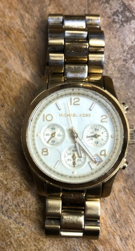 Orologio Michael Kors Donna Usato55 MK Oroteel S.Stee Chrono Mk5055ia Batte