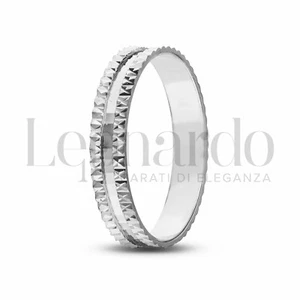 Fedina lucida e diamantata oro bianco 18kt - AF152 grammi 1,40 - Imagen 1 de 1