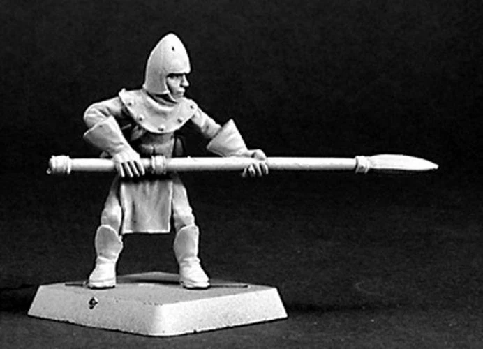 1 x MERCENARY SPEARMAN - WARLORDS REAPER miniature d&d jdr rpg lance 14409