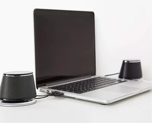 Computer Laptop Desktop Stereo Speakers 3.5Mm Aux Input, USB-Powered, 1 Pair. - Picture 1 of 7