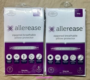 Allerease Protezione Cuscino Traspirante con Cerniera (King) (20inx36in) - CONFEZIONE DA 2 - Foto 1 di 2