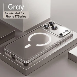 Transparente Hülle Mit Metallrahmen Und Federndem Verschluss Für iPhone - Bild 1 von 17