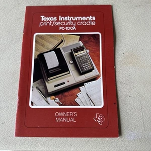 Texas Instruments PC-100A Print Security Cradle Manual 1976 - Bild 1 von 5