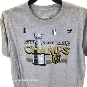Vegas Knights T-shirt Men's XL Fanatics Gray New Hockey NHL Stanley Cup 2023 - Picture 1 of 7
