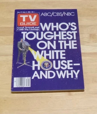 TV Guide 27 августа - 2 сентября 1983 Who is Toughest on the Whitehouse - Нью-Гемпшир - Изображение 1 из 2