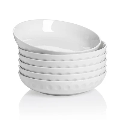 Juego de ensaladeras de porcelana 32 onzas grandes para servir anchas y poco profundas Foto 1 de 4