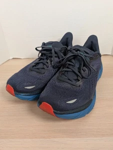 Hoka One One Clifton 8 Running Shoes Men's Size 9.5 2E Wide Navy Blue *See Desc* - Picture 1 of 18