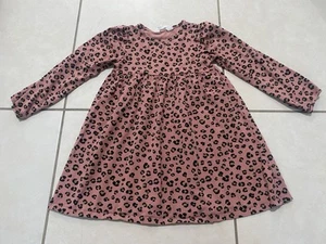 H&M Little Girl Long Sleeve Pink Leopard Cheetah Print Top Shirt Size 6x 6-7 - Picture 1 of 4
