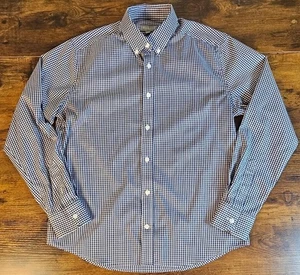 Ash&Erie Size Small Standard Button Down Black/White Plaid Long Sleeve Shirt - Picture 1 of 7