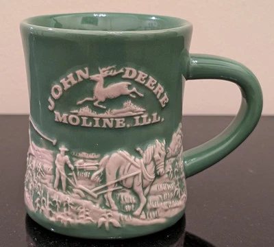 Taza de café John Deere clásica John Deere 12 OZ verde de gran tamaño Moline, ILL. Foto 1 de 4